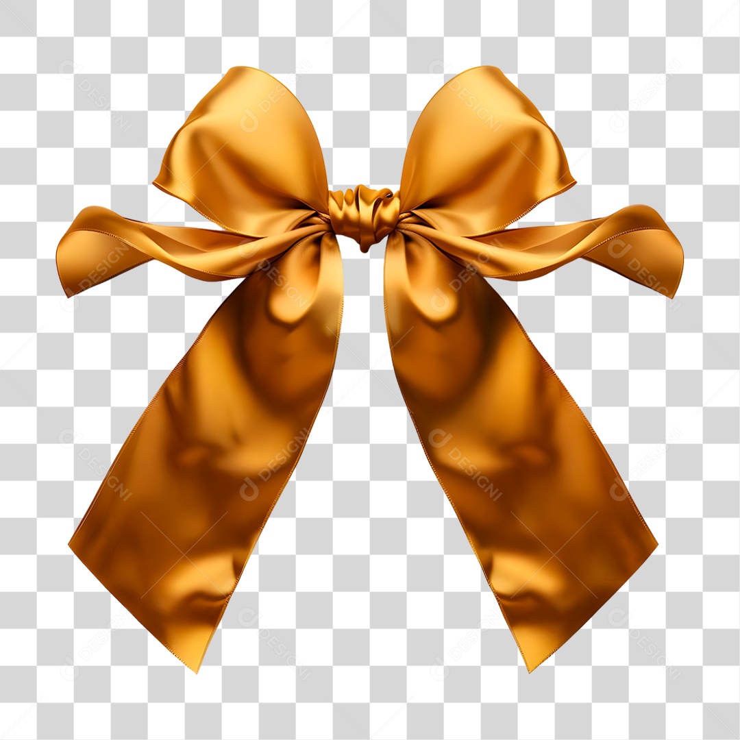 Laço Dourado PNG Transparente