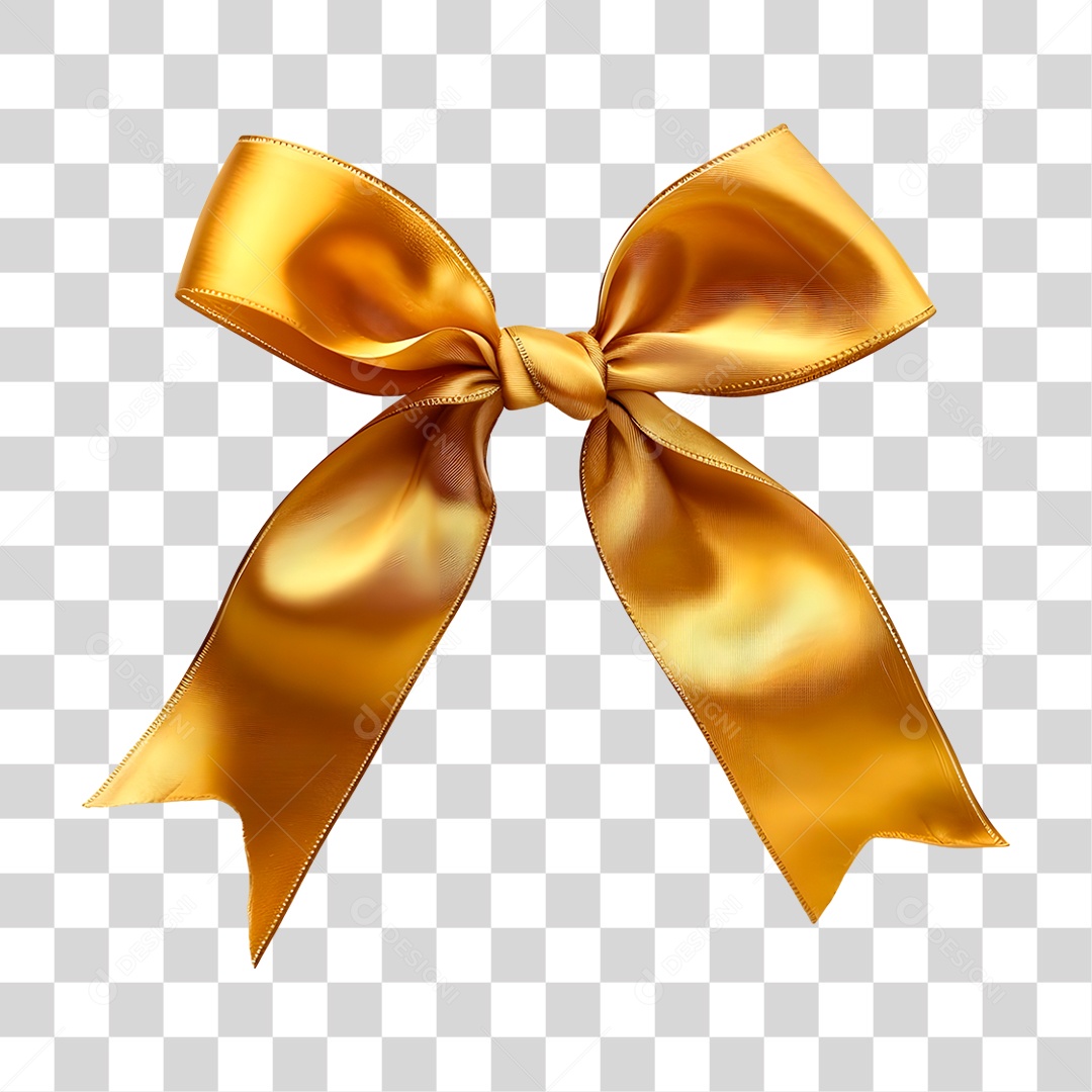Laço Dourado PNG Transparente