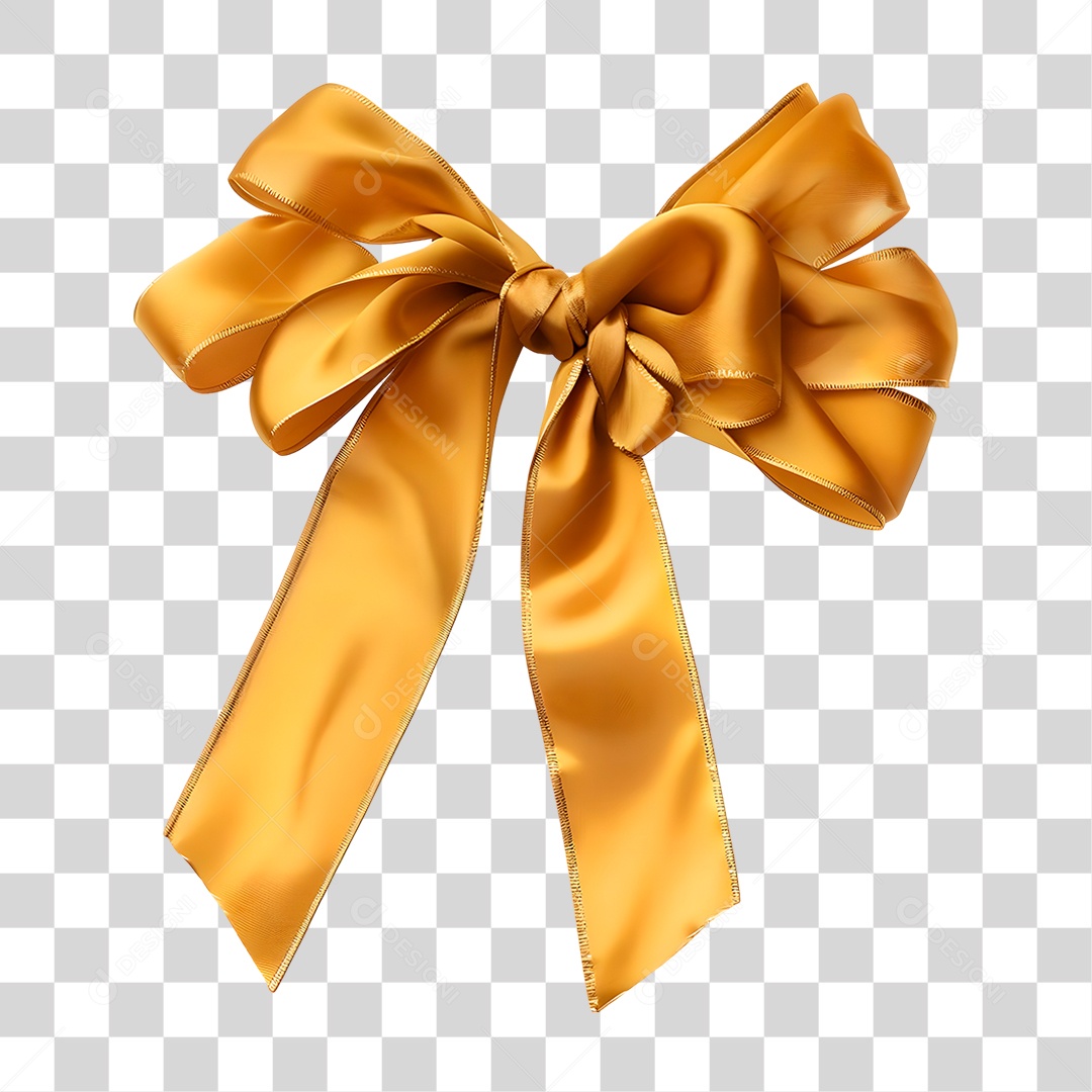 Laço Dourado PNG Transparente