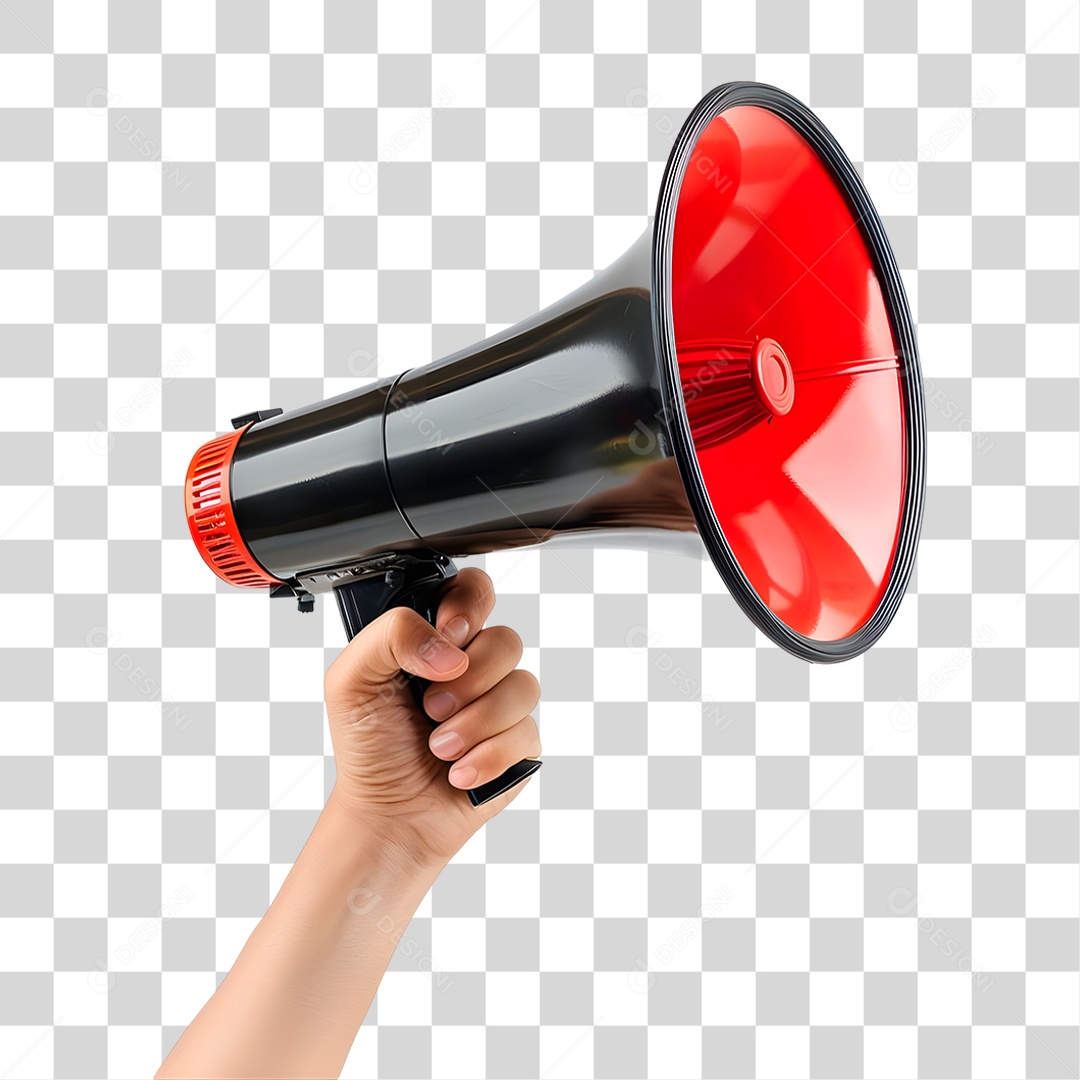 Mão Segurando Megafone PNG Transparente