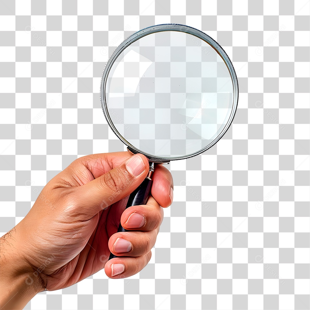 Mão Segurando Lupa PNG Transparente