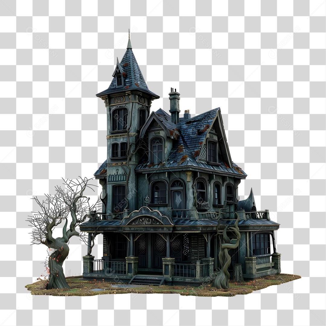 Casas Assombrada PNG Transparente
