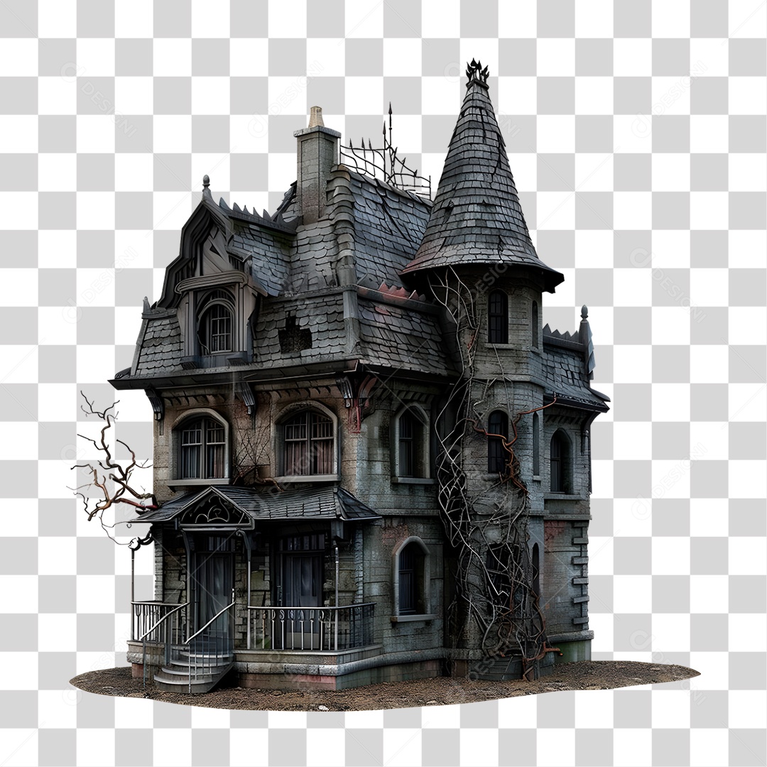 Casas Assombrada PNG Transparente