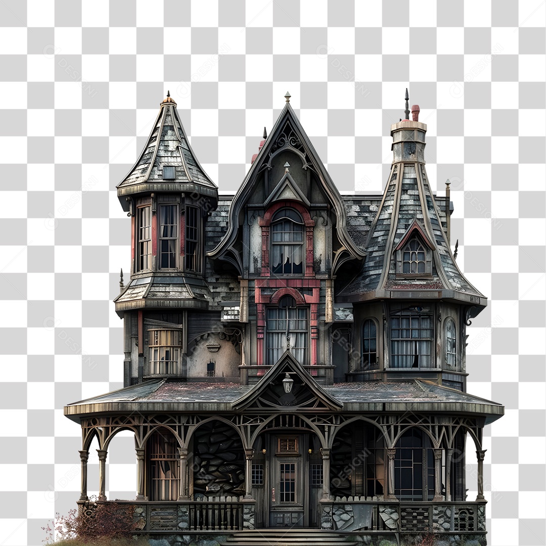 Casas Assombrada PNG Transparente