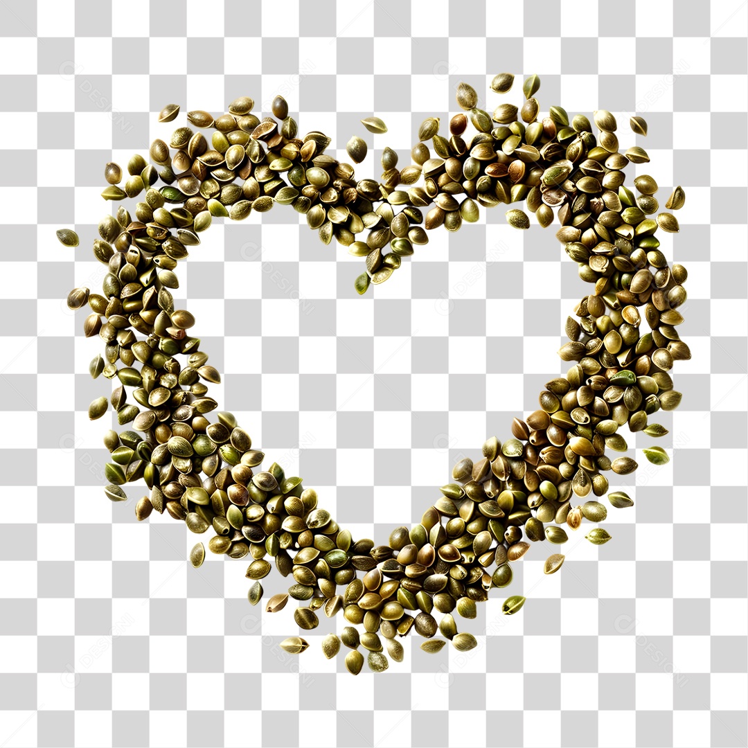 Sementes em Forma de Coração PNG Transparente