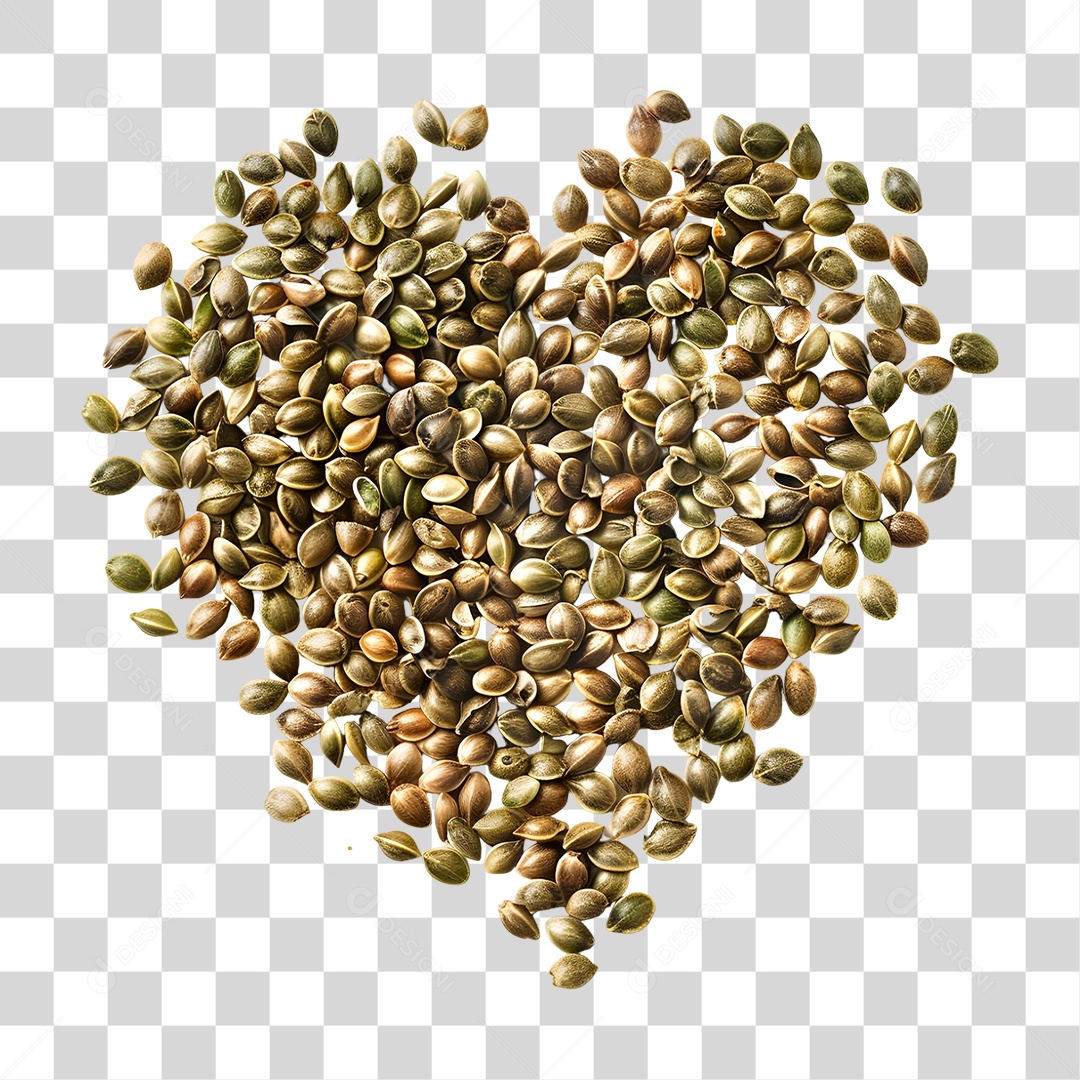 Sementes em Forma de Coração PNG Transparente