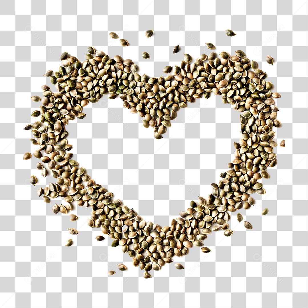 Sementes em Forma de Coração PNG Transparente