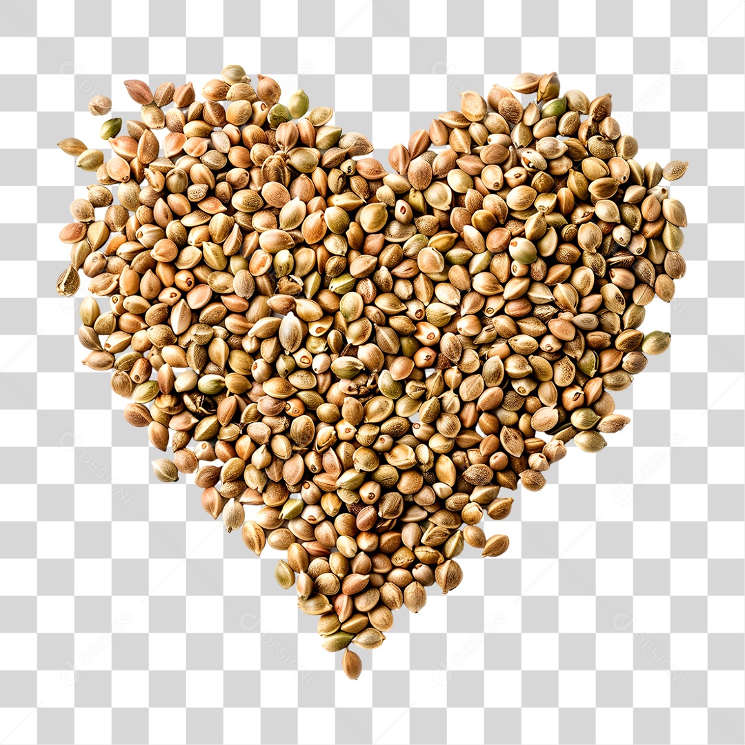 Sementes em Forma de Coração PNG Transparente