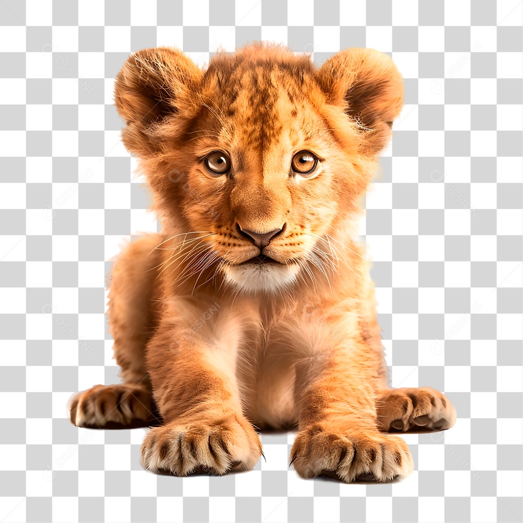 Filhote de Leão PNG Transparente