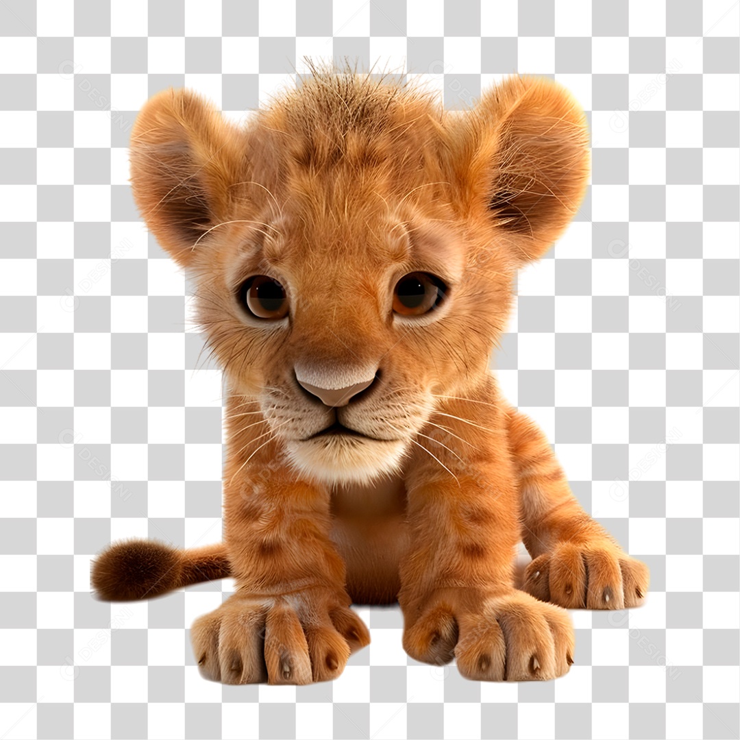 Filhote de Leão PNG Transparente