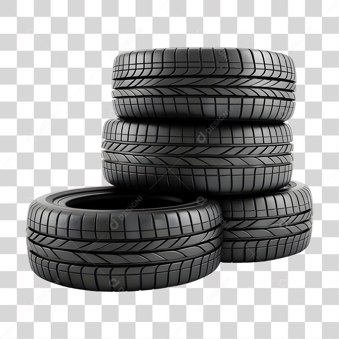 Pilha de Pneus PNG Transparente