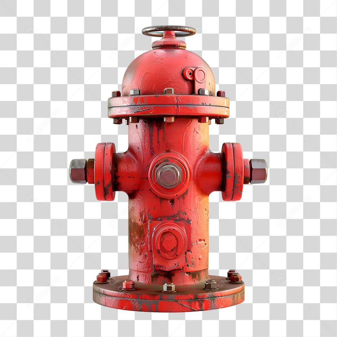 Hidrante Vermelho PNG Transparente