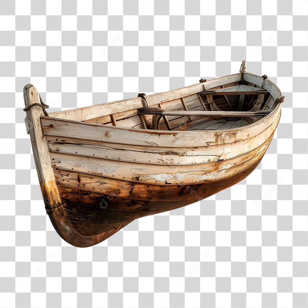 Canoa de Madeira PNG Transparente