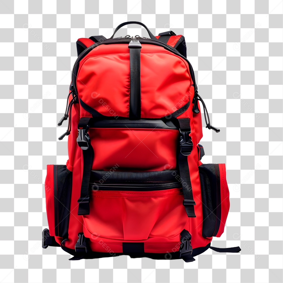 Mochila Vermelha PNG Transparente