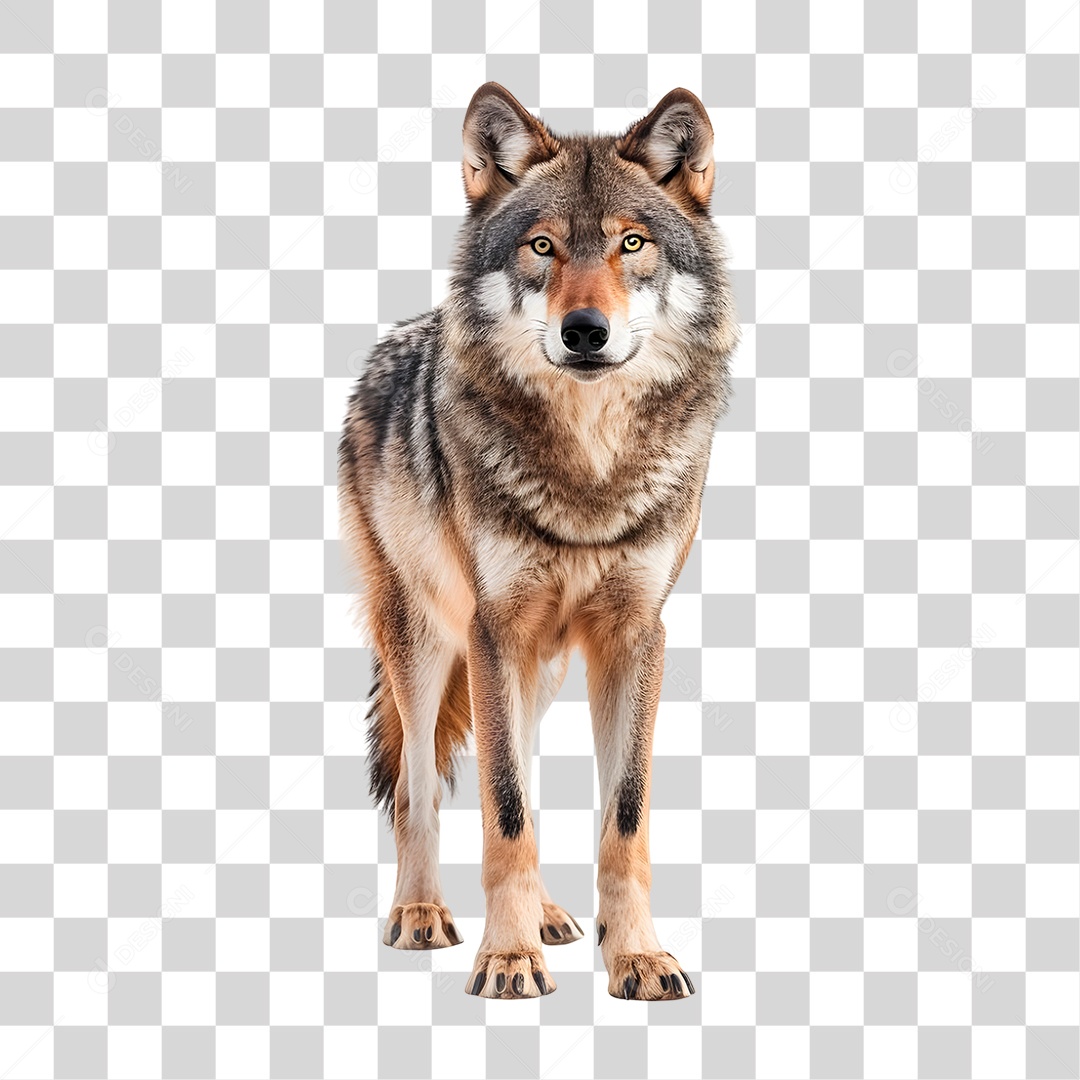 Lobo Cinzento PNG Transparente