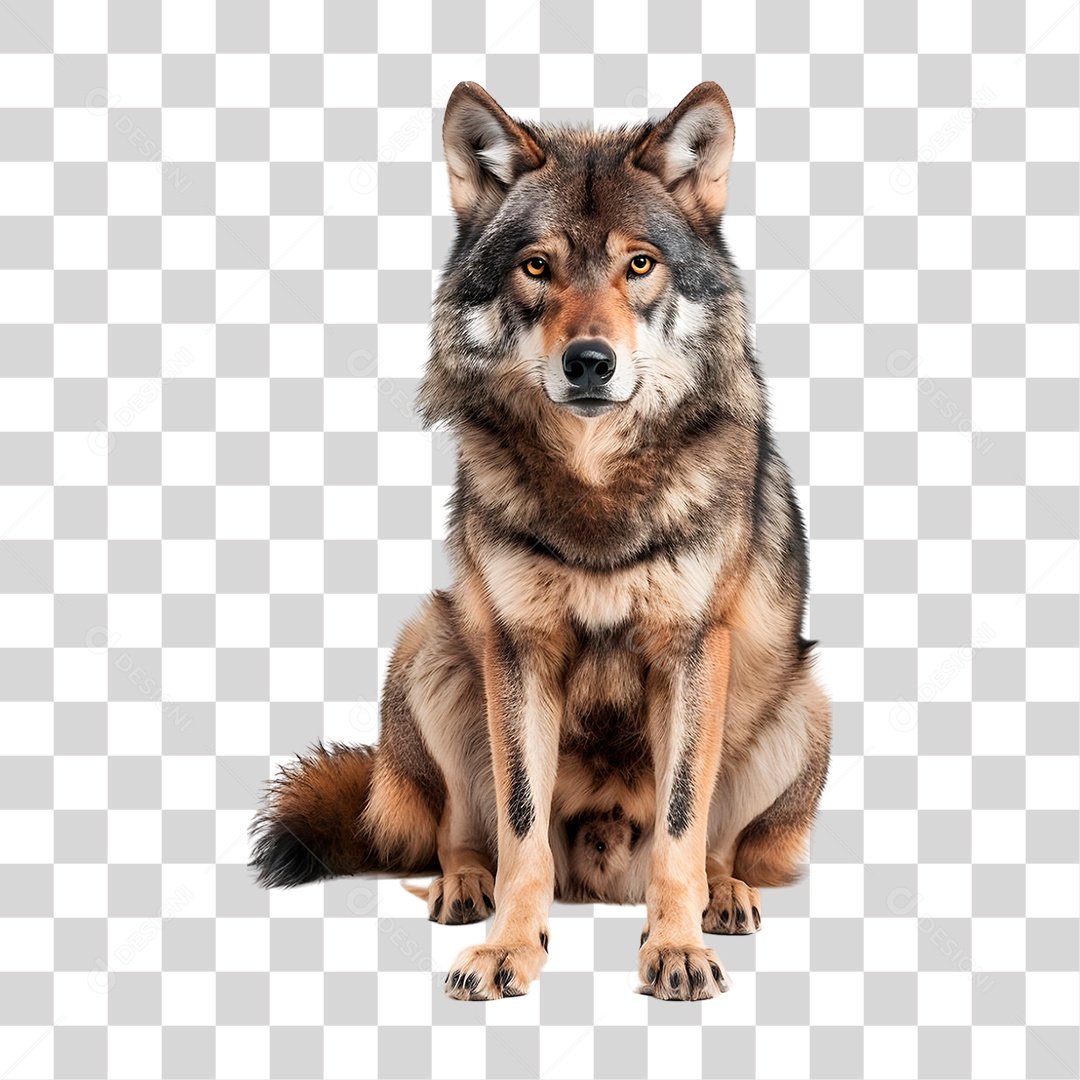 Lobo Cinzento PNG Transparente