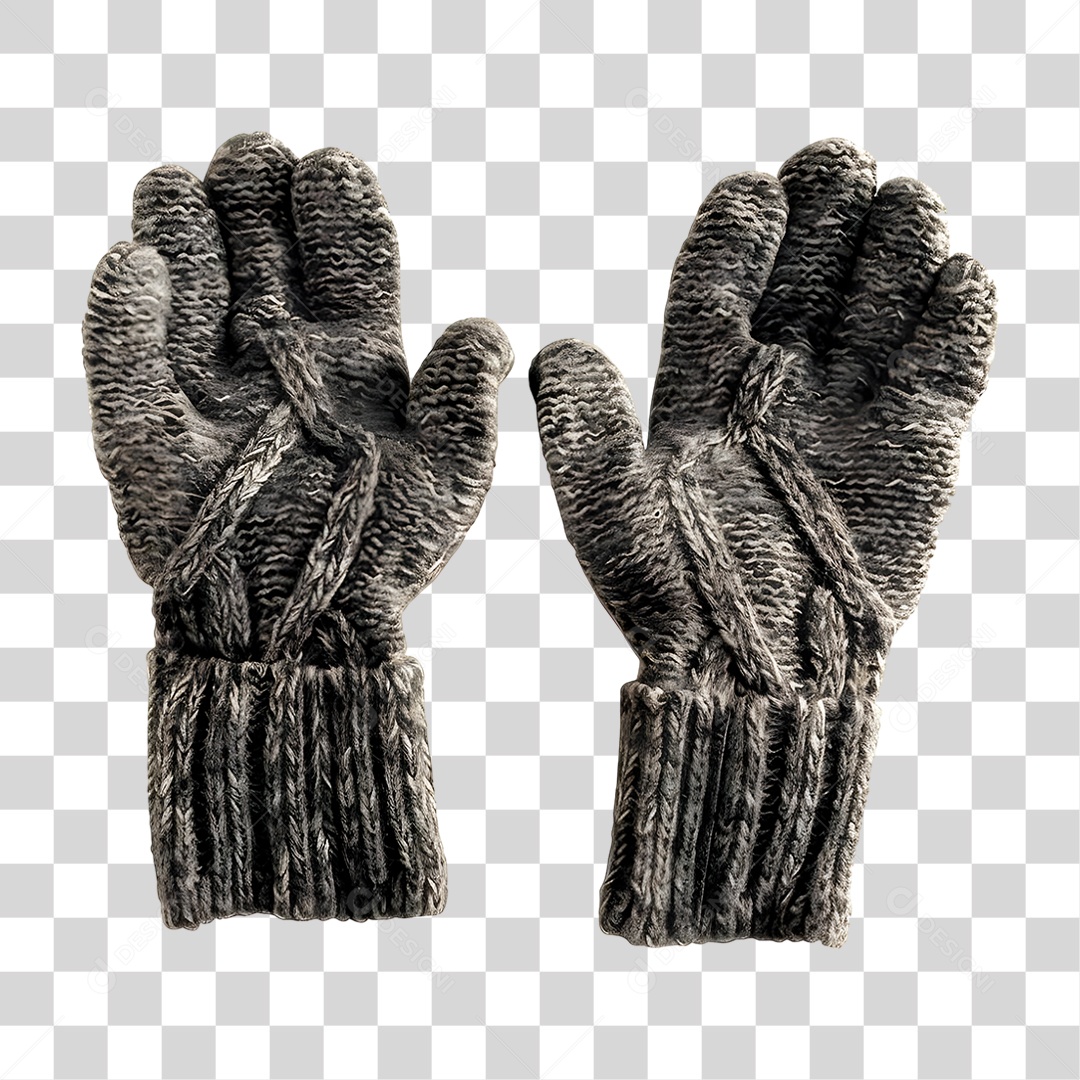 Luvas de Malha PNG Transparente