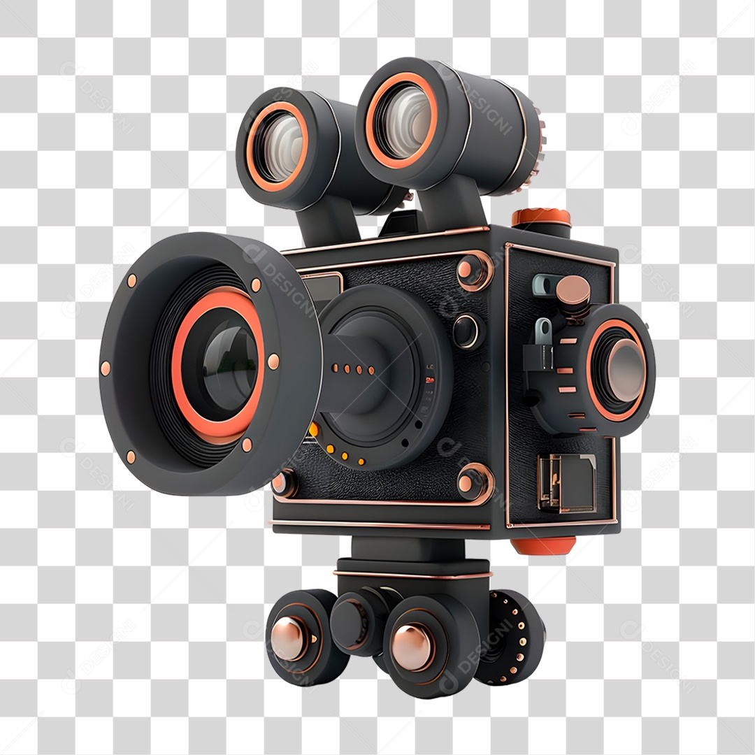 Lupa Metálica PNG Transparente