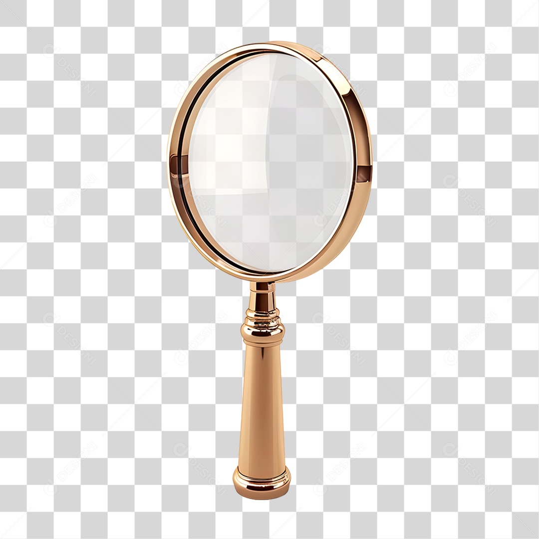 Lupa Metálica PNG Transparente