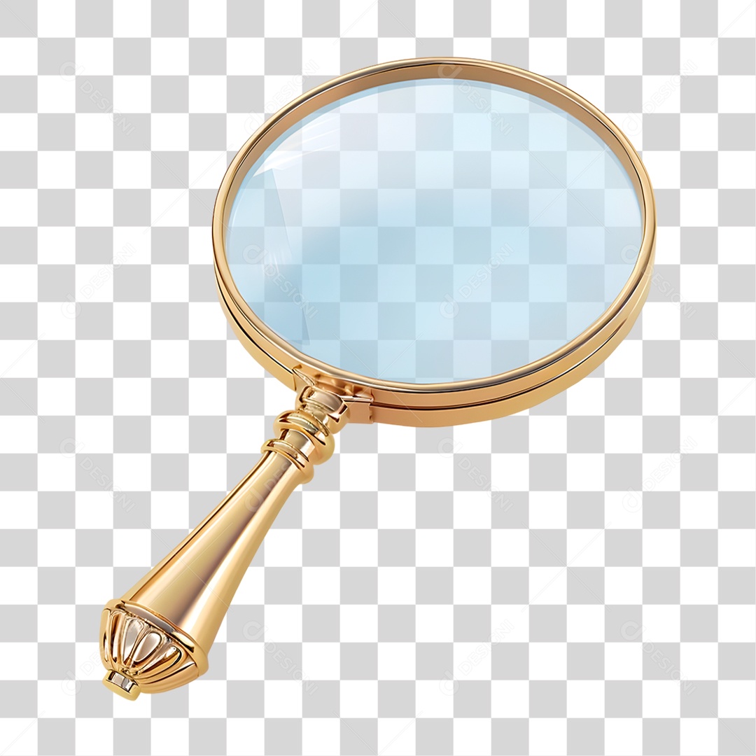 Lupa Metálica PNG Transparente
