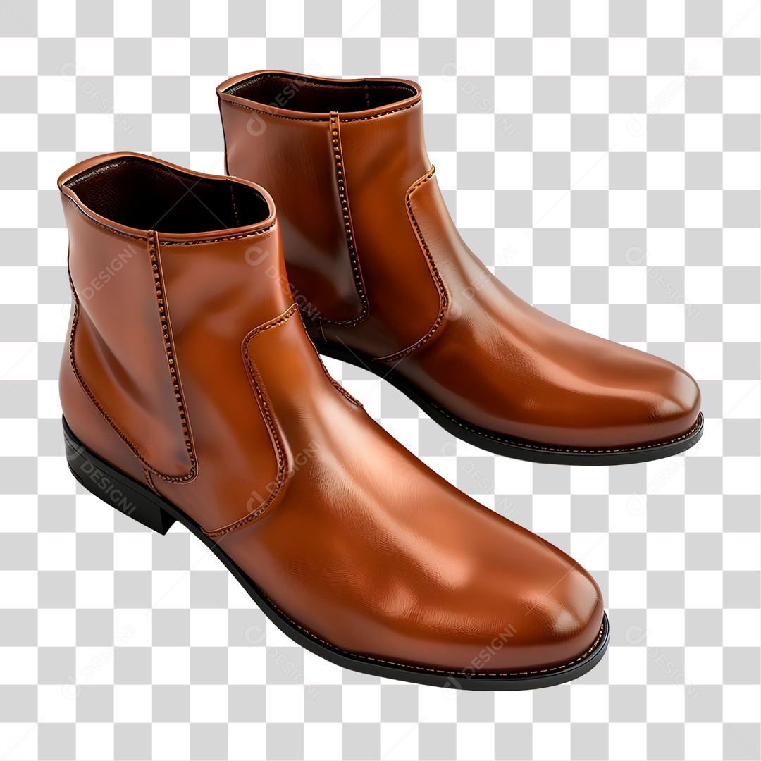 Botina de Couro PNG Transparente