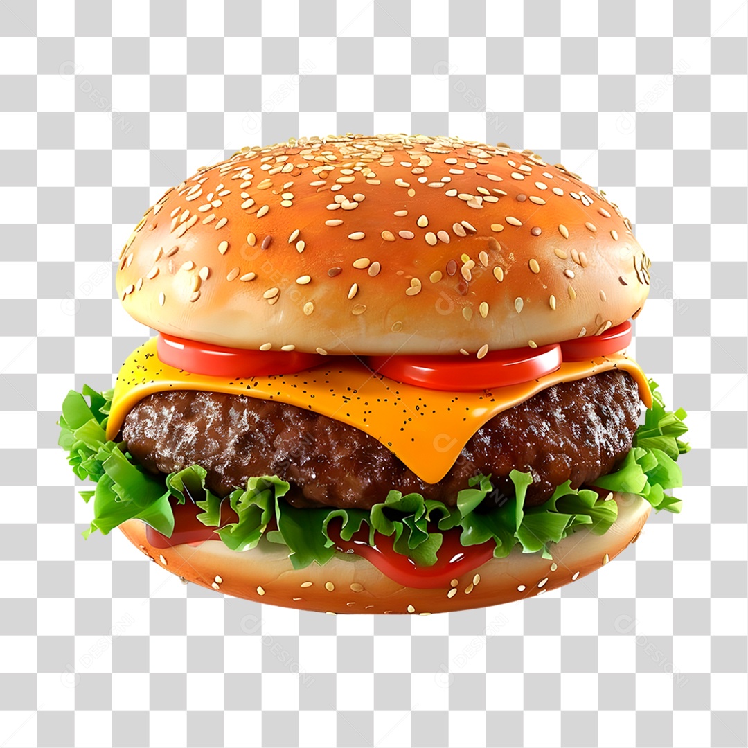 Hambúrguer PNG Transparente