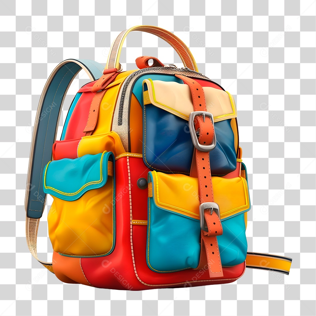 Mochila de Couro PNG Transparente