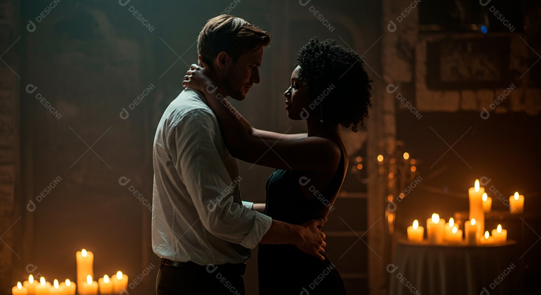 Lindo casal felizes dançando em uma festa