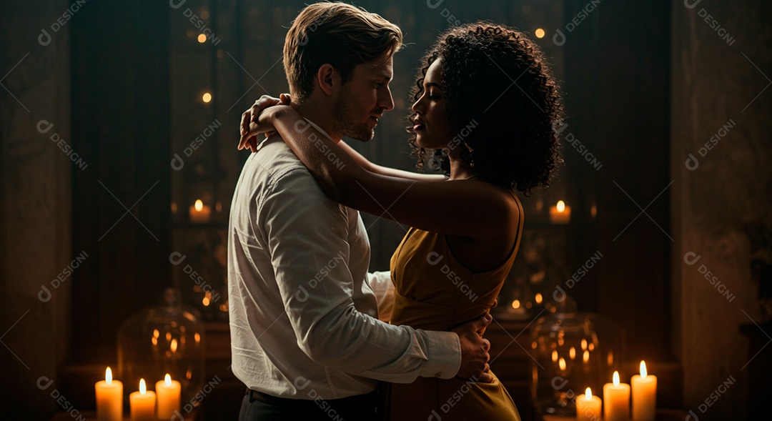 Lindo casal felizes dançando em uma festa