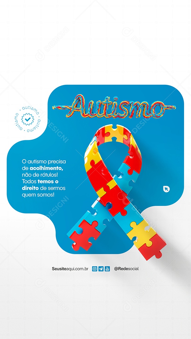 Story Dia Mundial da Conscientização do Autismo 02 de Abril Social Media PSD Editável