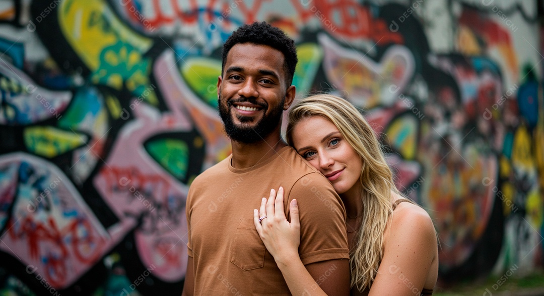 Lindo casal felizes jovens