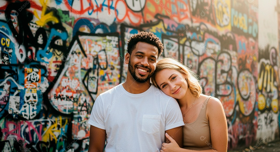 Lindo casal felizes jovens