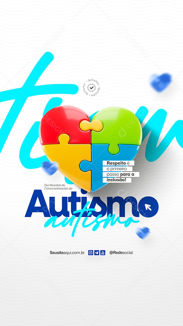 Story Dia Mundial da Conscientização do Autismo 02 de Abril Social Media PSD Editável