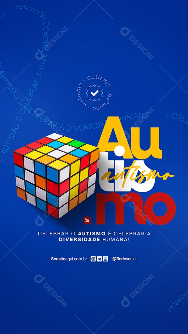 Story Dia Mundial da Conscientização do Autismo 02 de Abril Social Media PSD Editável