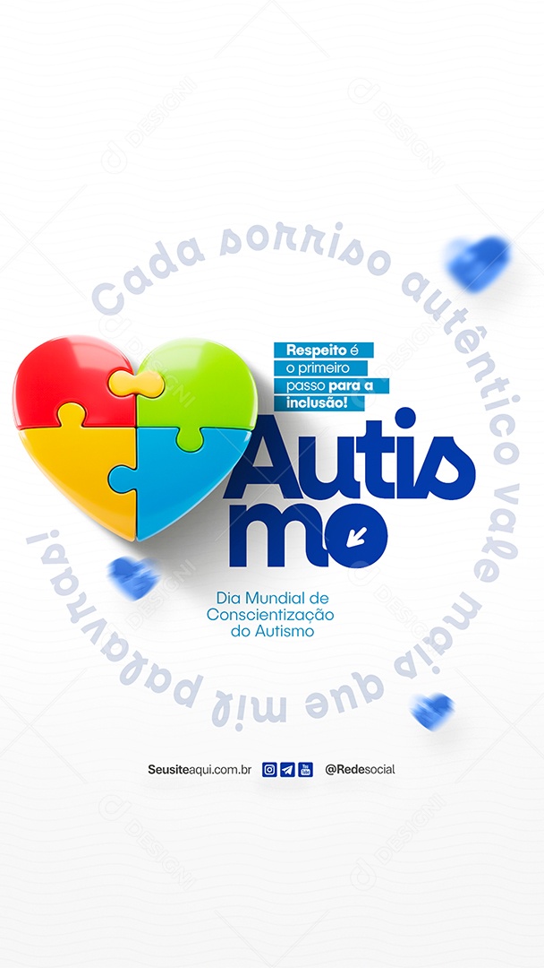 Story Dia Mundial da Conscientização do Autismo 02 de Abril Social Media PSD Editável