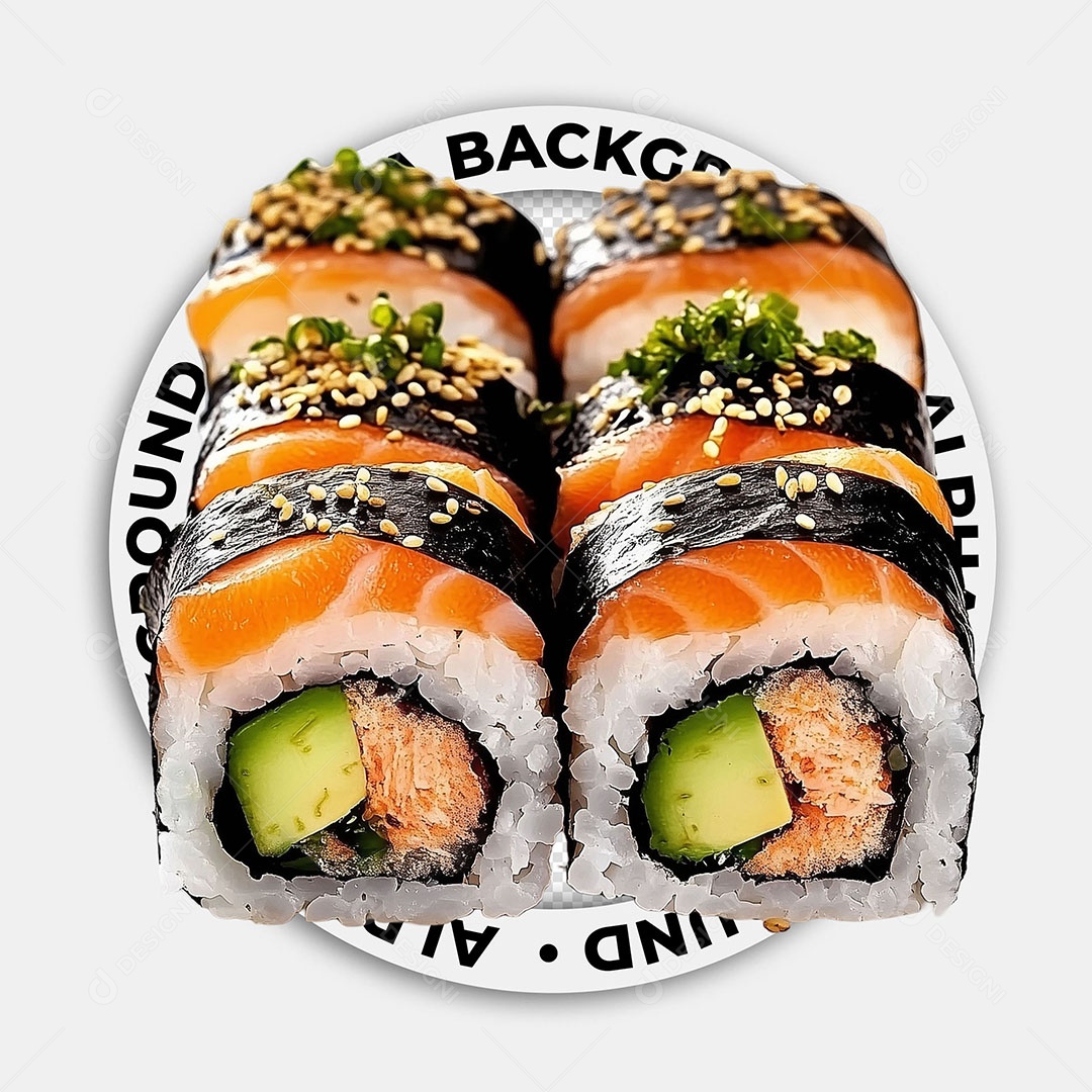 Elemento 3D Sushi Para Composição PSD
