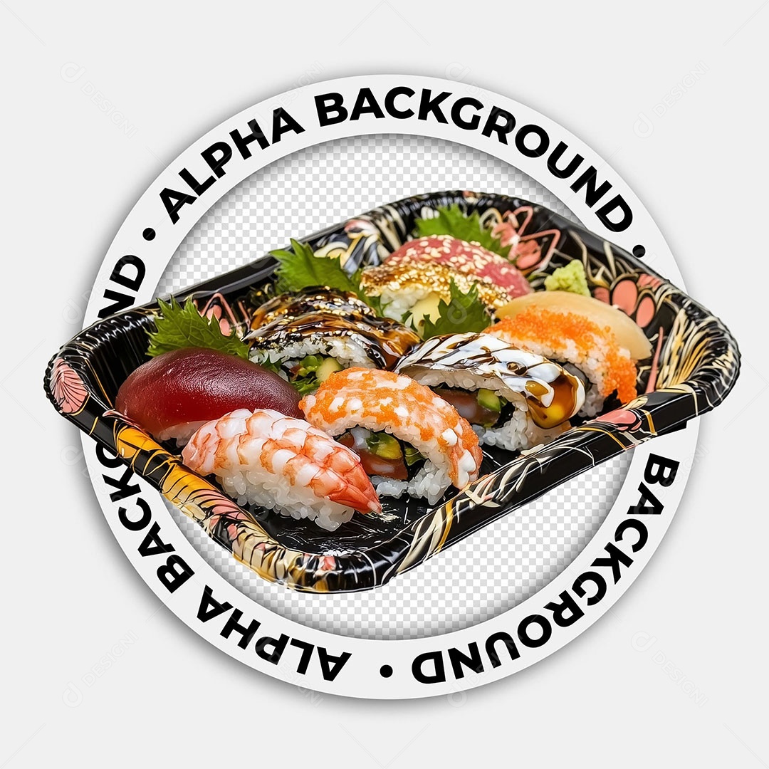 Elemento 3D Sushi Para Composição PSD