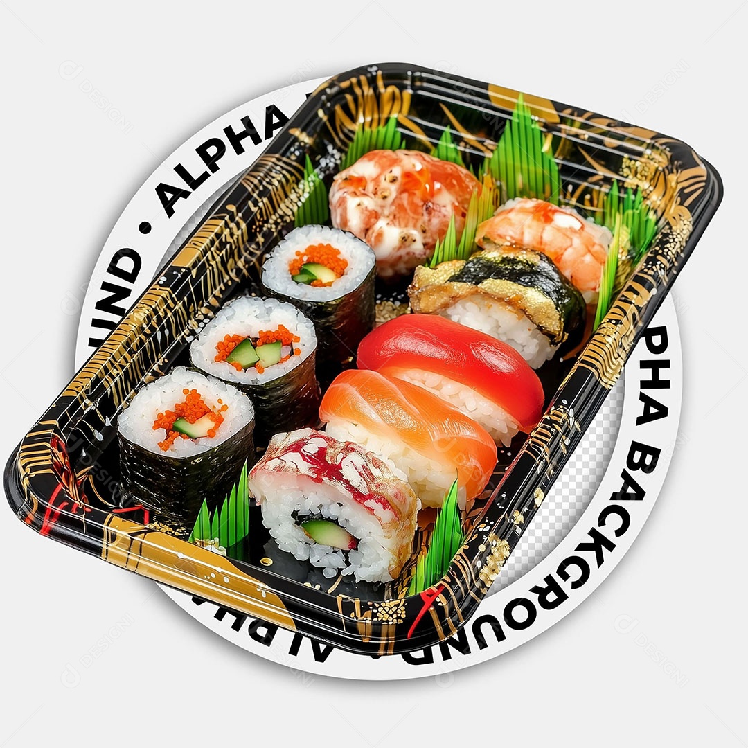 Elemento 3D Sushi Para Composição PSD