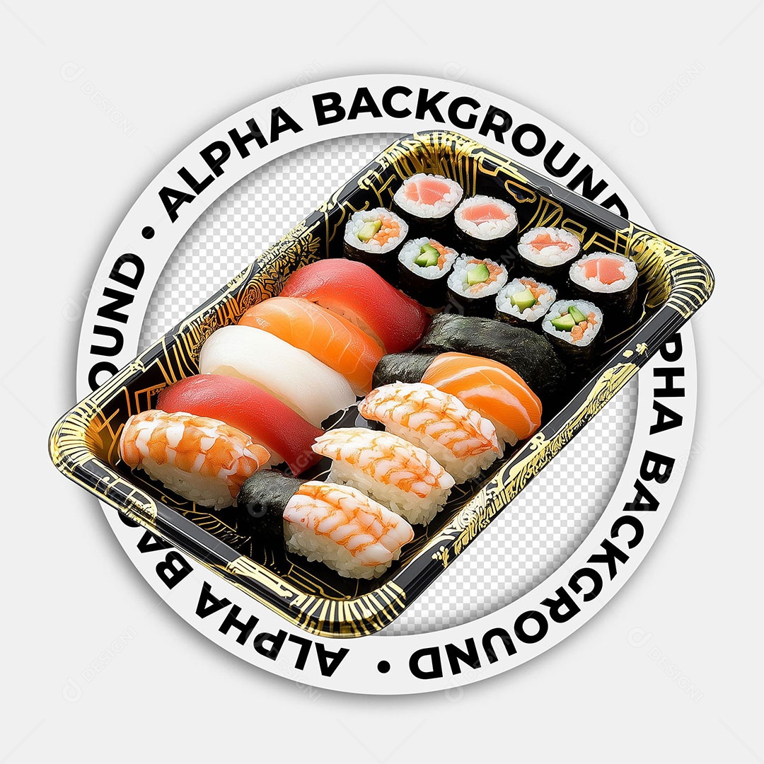 Elemento 3D Sushi Para Composição PSD