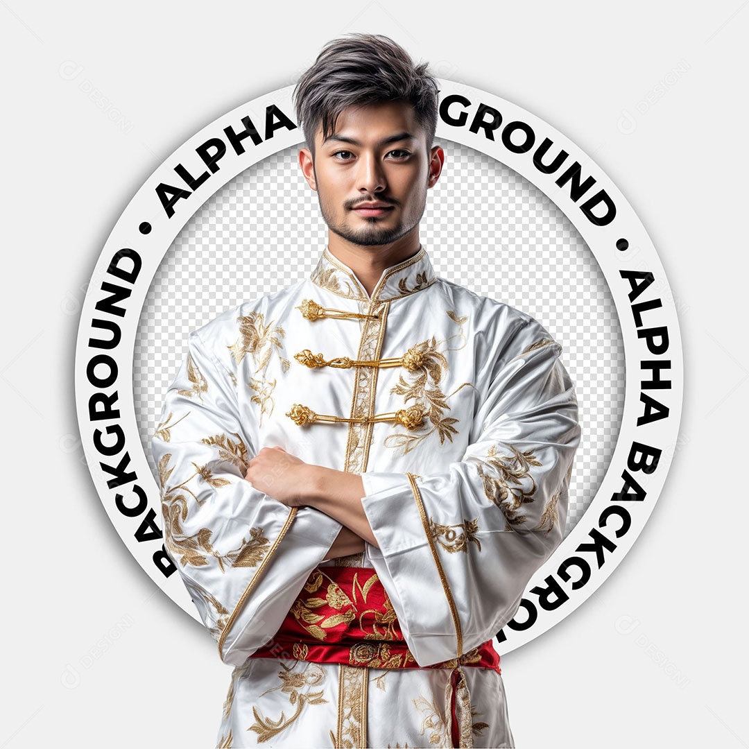 Personagem 3D Homen Vestindo Roupa de Cozinheiro Para Composição PSD