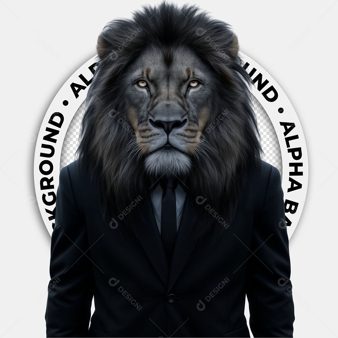 Elemento 3D Leão do Inposto de Renda Para Composição PSD