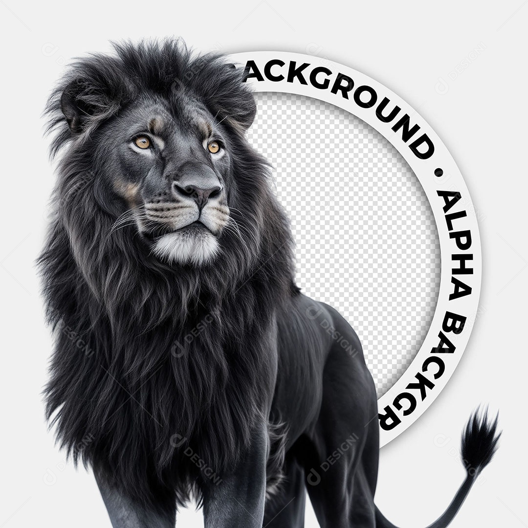 Elemento 3D Leão do Inposto de Renda Para Composição PSD