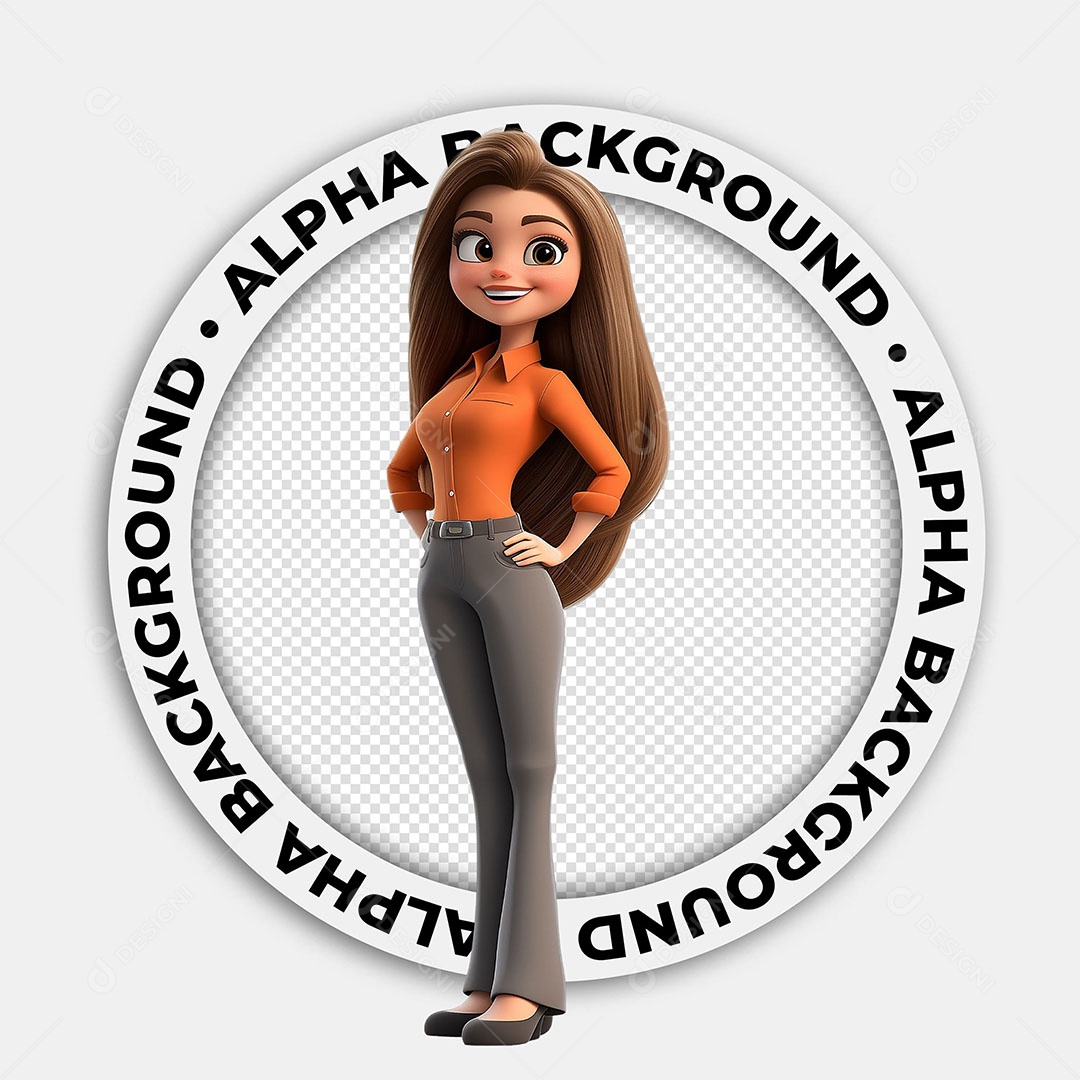 Personagem 3D Mulher Empresária Para Composição PSD