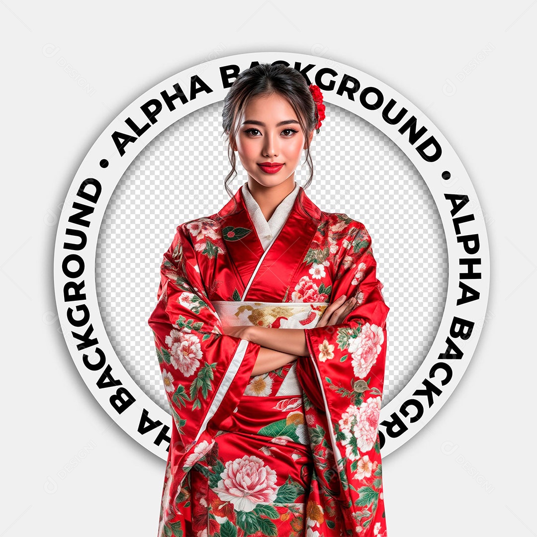 Personagem 3D Mulher Vestindo Quinomo Para Composição PSD