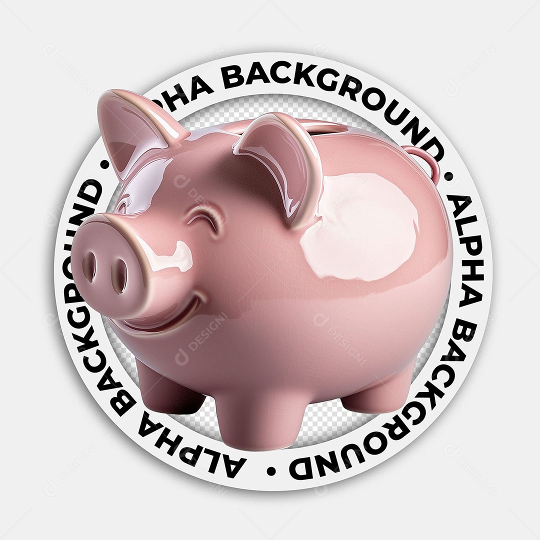 Elemento 3D Cofre de Porco Para Composição PSD