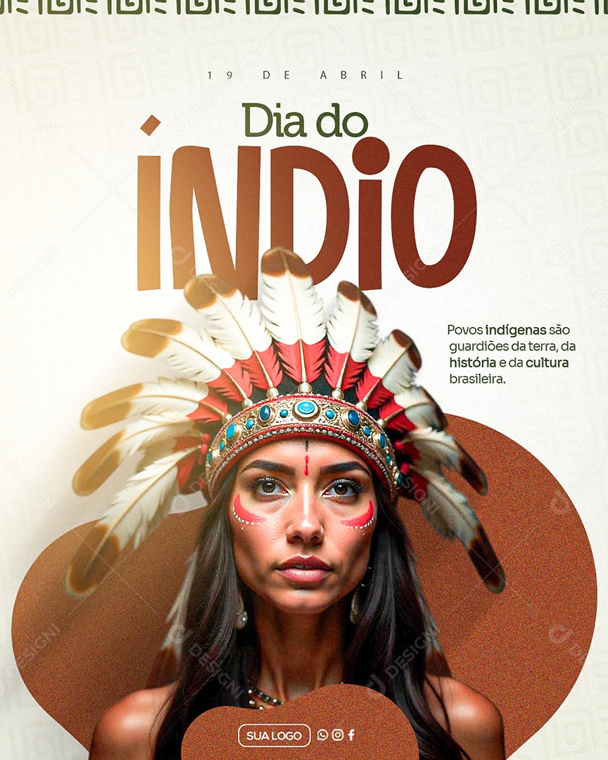 Dia do Índio 19 de Abril Social Media PSD Editável