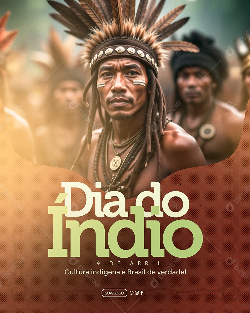 Dia do Índio 19 de Abril Social Media PSD Editável