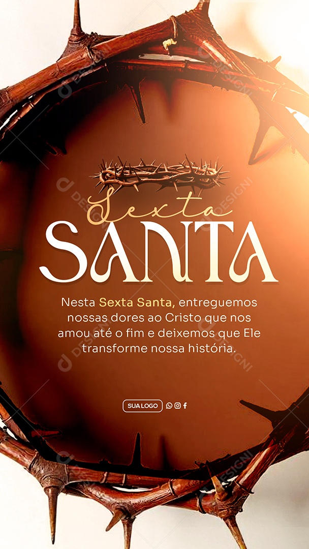 Story Sexta Feira Santa 18 de Abril Social Media PSD Editável