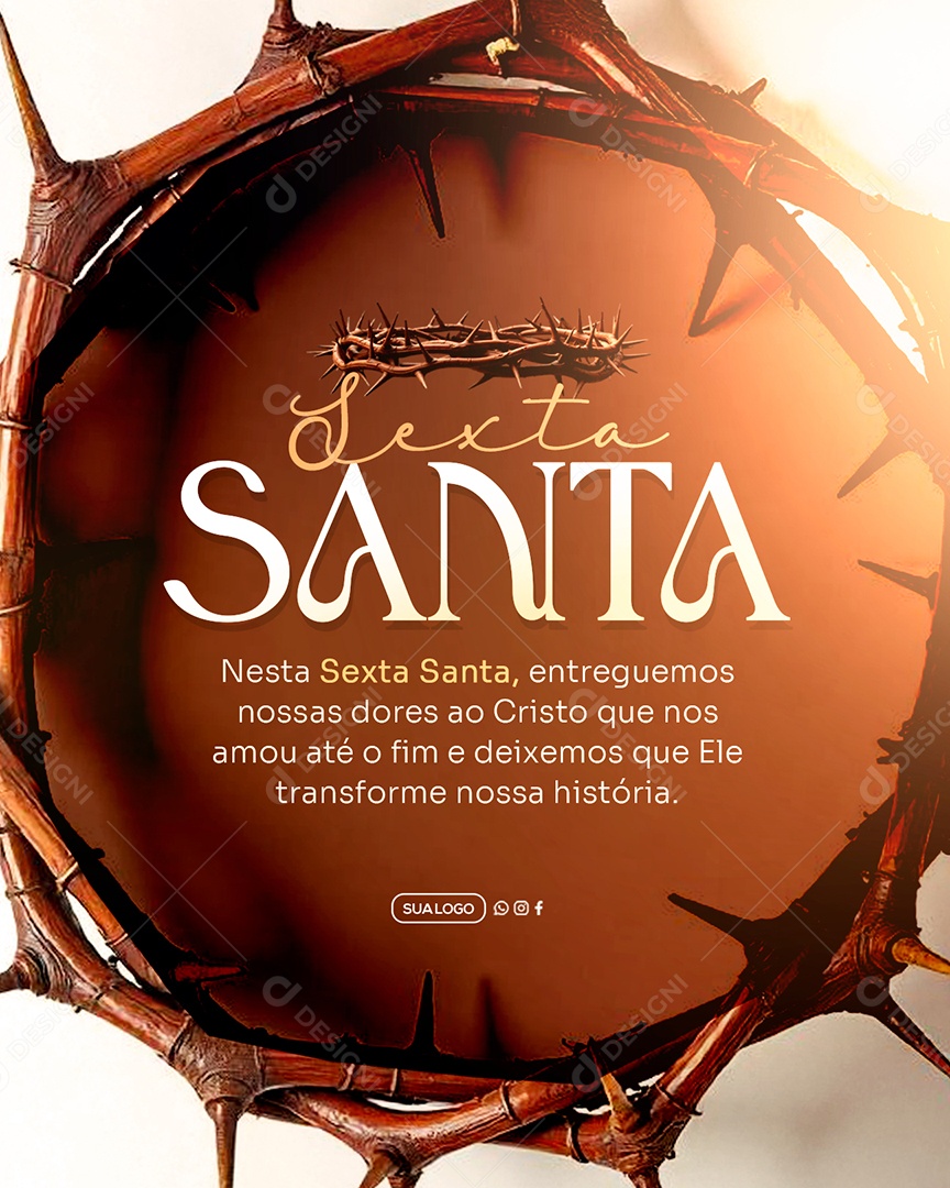 Sexta Feira Santa 18 de Abril Social Media PSD Editável