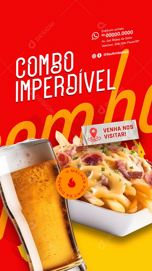 Story Barzinho Combo Imperdível Venha nos Visitar Social Media PSD Editável